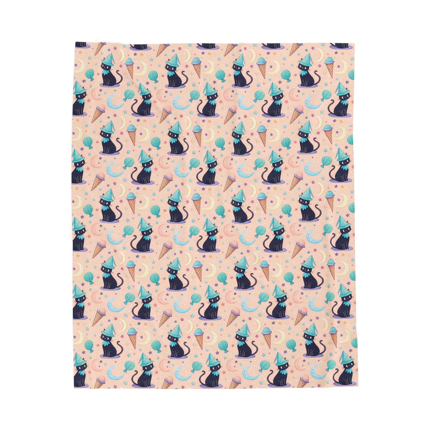 Moonlight Meow | Velveteen Plush Blanket
