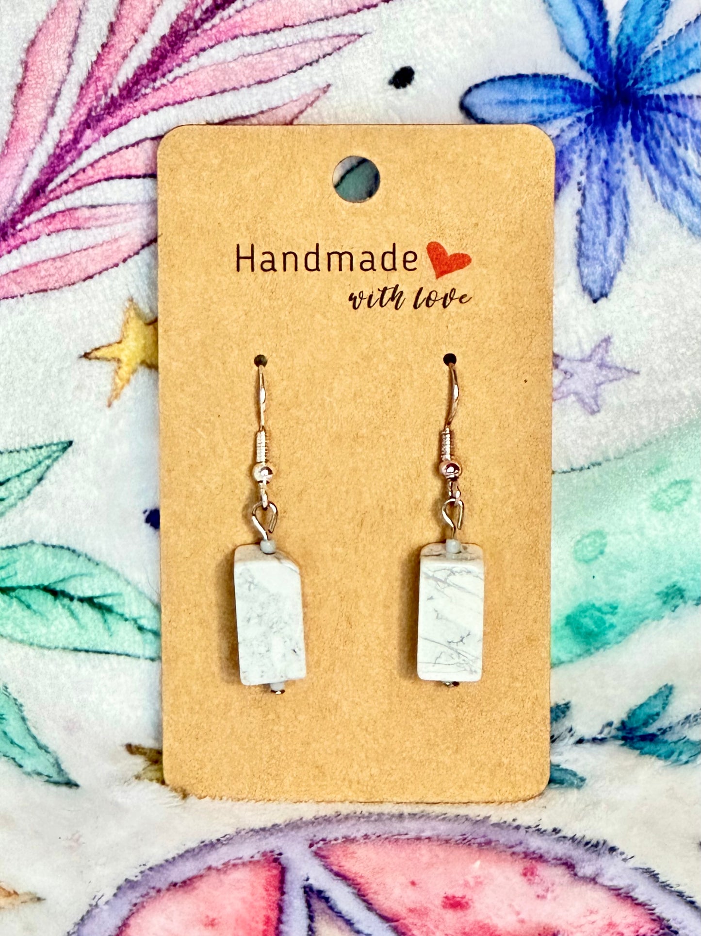 Howlite Drop Earrings