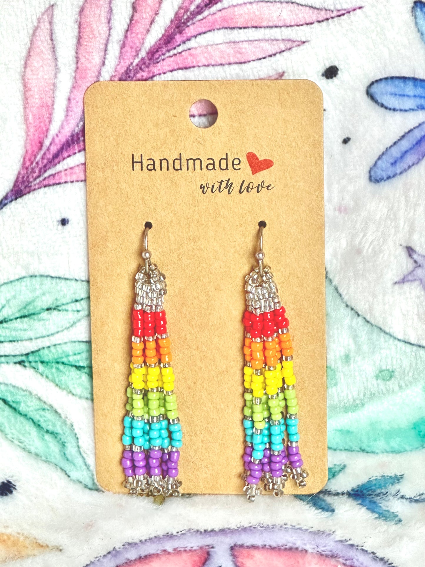 Rainbow Tassel Earrings
