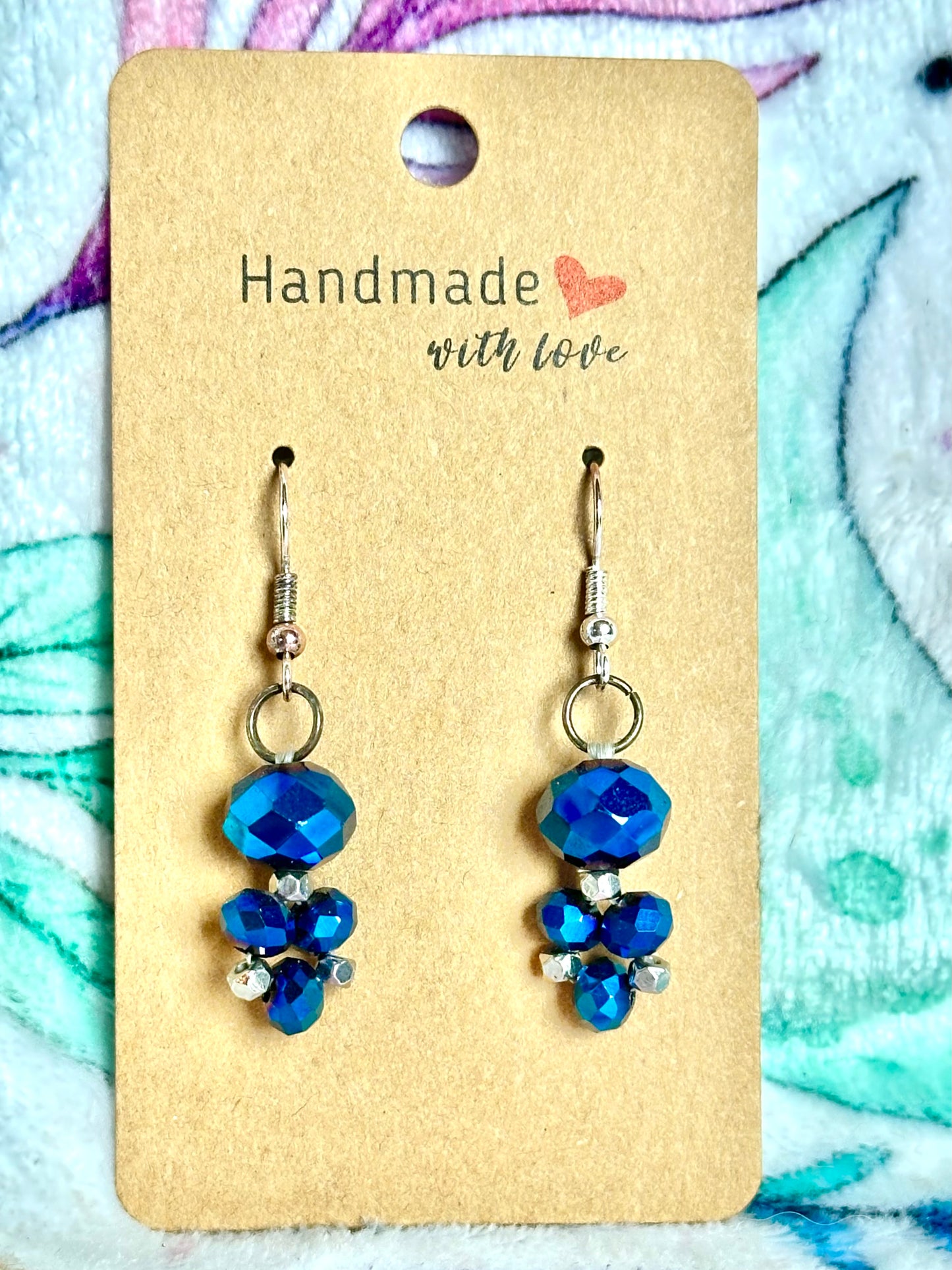 Midnight Sapphire Drop Earrings