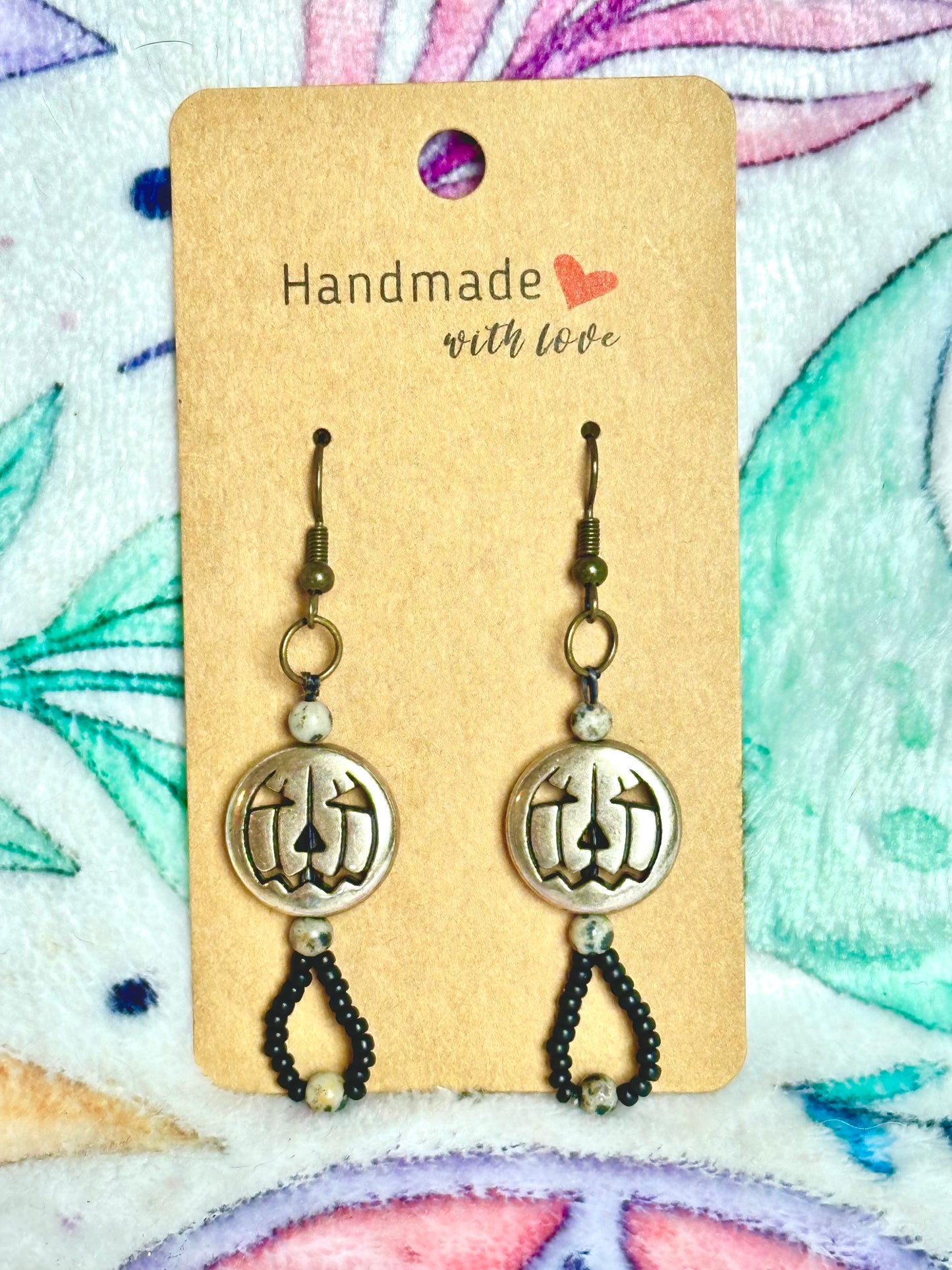 Silver Pumpkin Earrings