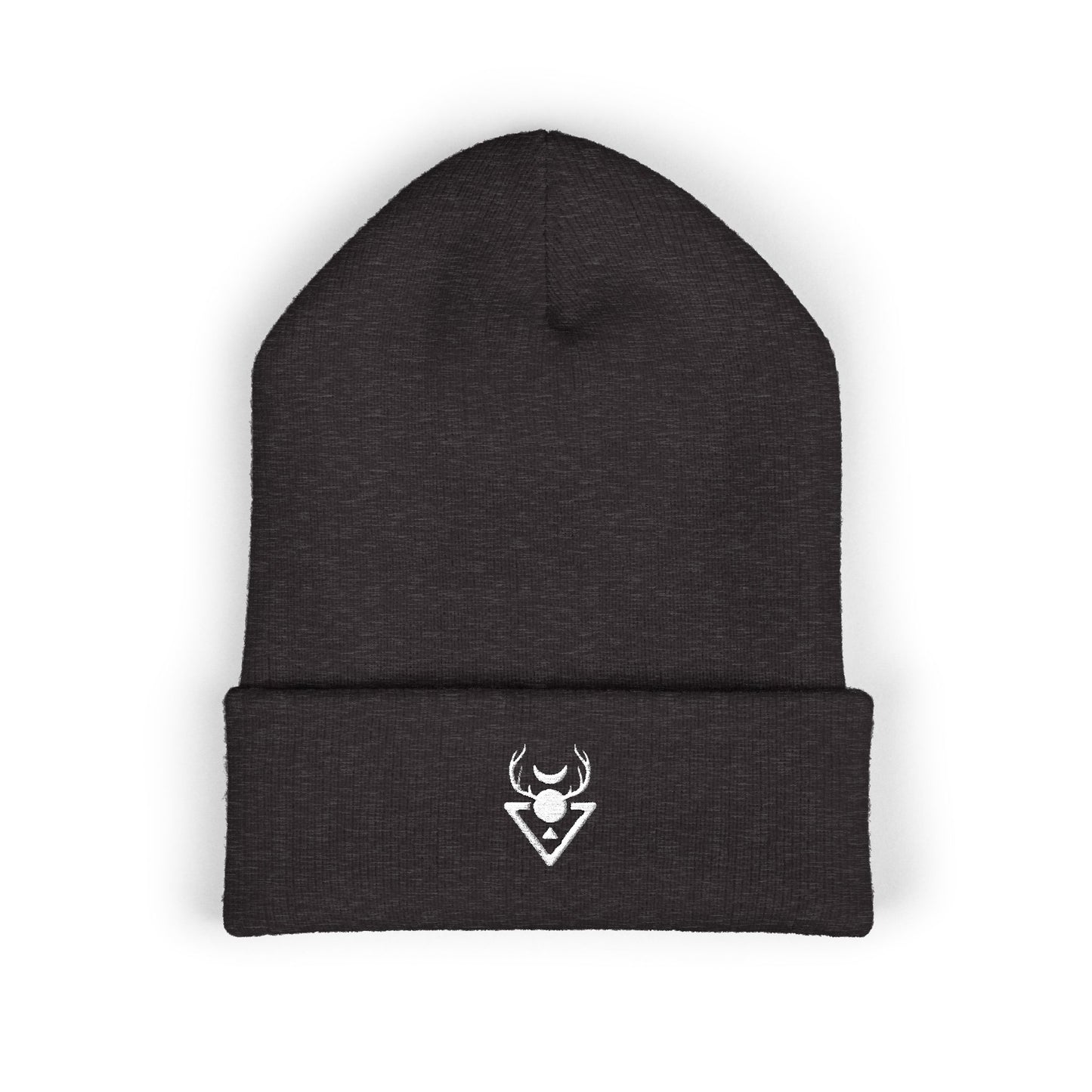 Sacred Balance Embroidered | Cuffed Beanie (White Emblem)