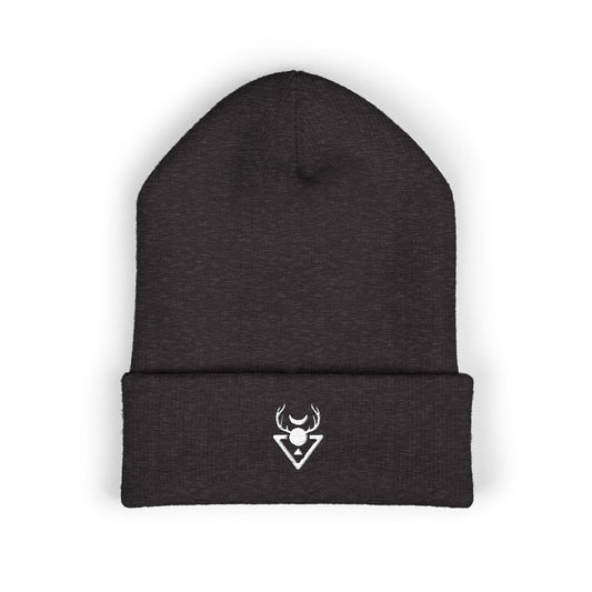Sacred Balance Embroidered | Cuffed Beanie (White Emblem)