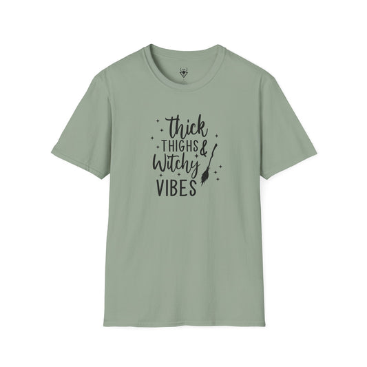 Thick Thighs Witchy Vibes  | Soft Witchy Graphic Tee (Tag-Free)
