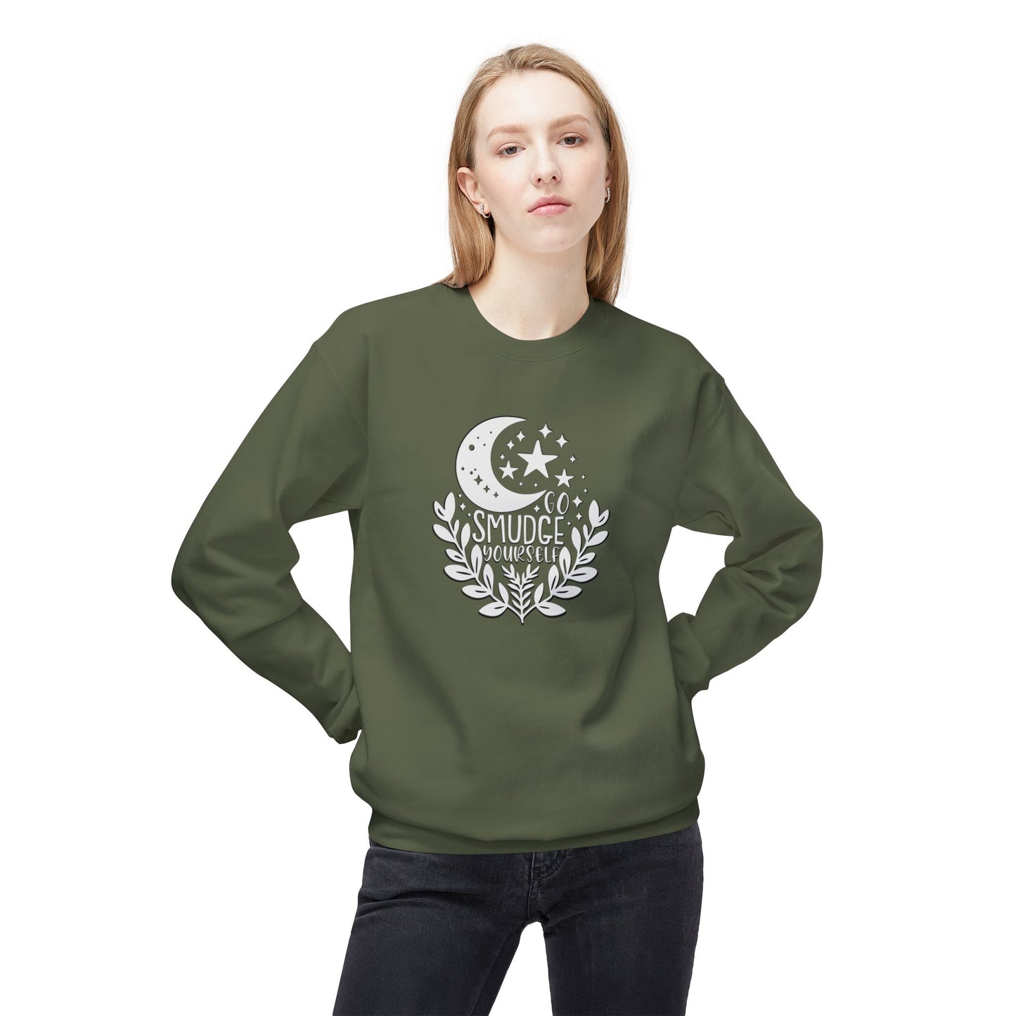 Go Smudge Yourself | Fleece Crewneck Sweatshirt