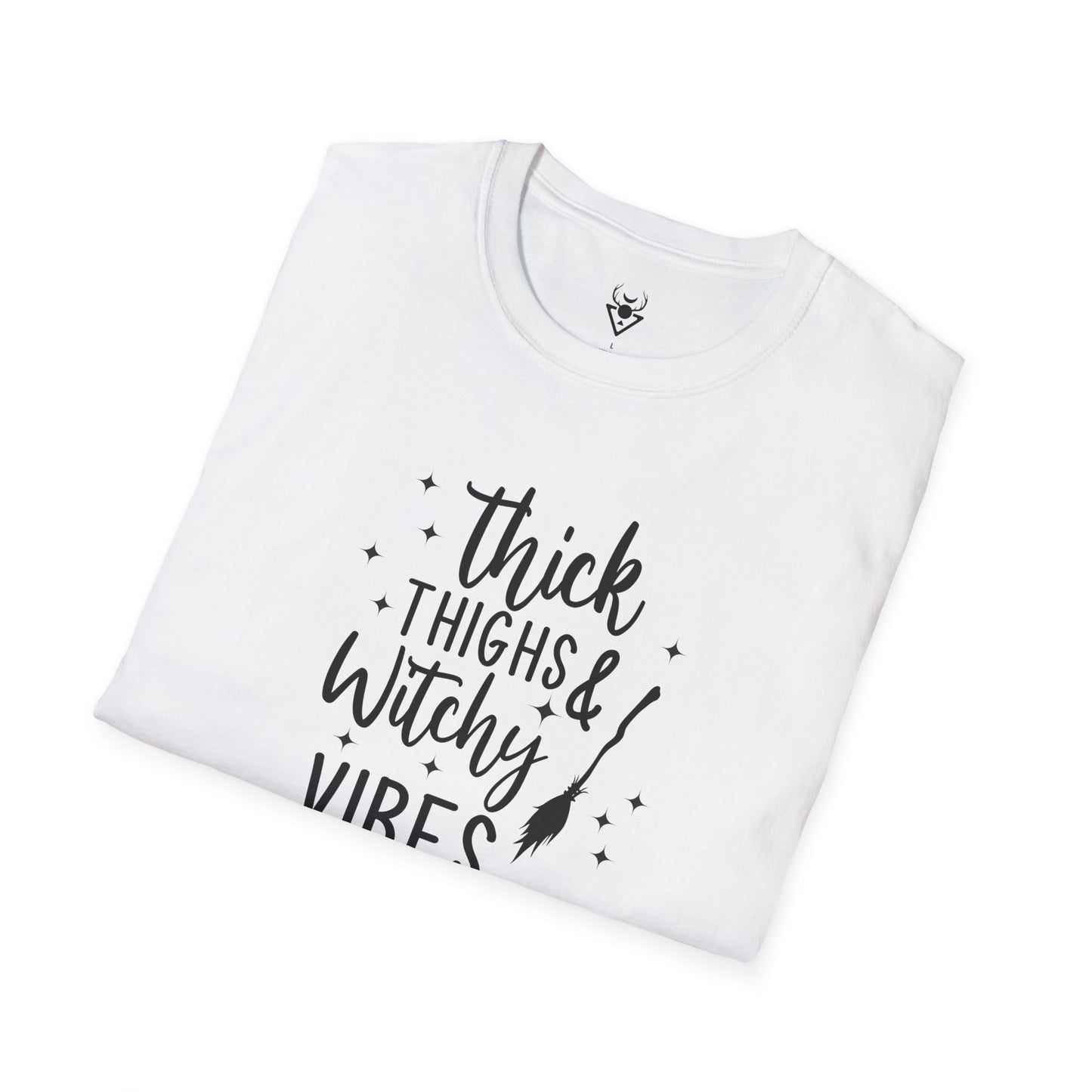 Thick Thighs Witchy Vibes  | Soft Witchy Graphic Tee (Tag-Free)