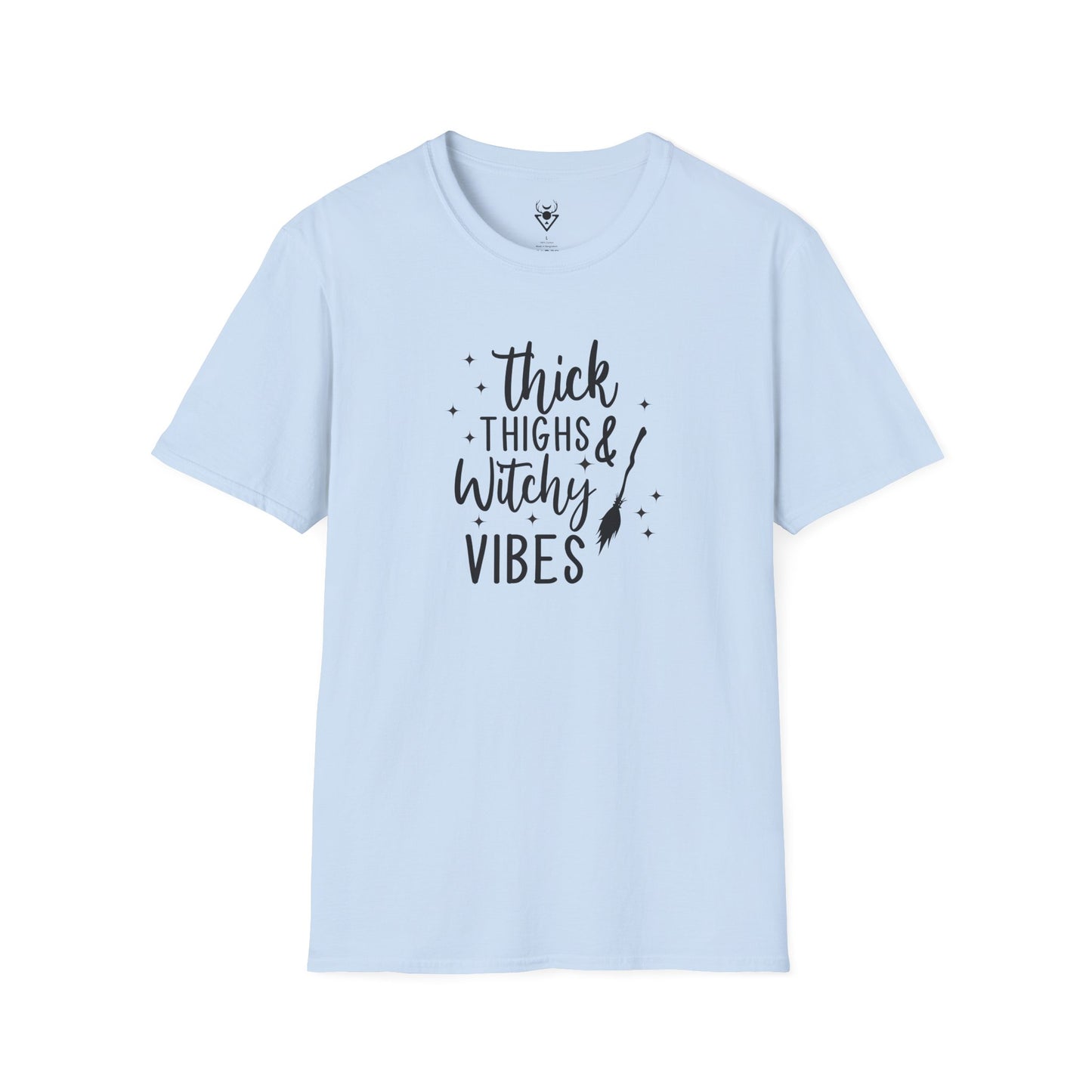 Thick Thighs Witchy Vibes  | Soft Witchy Graphic Tee (Tag-Free)