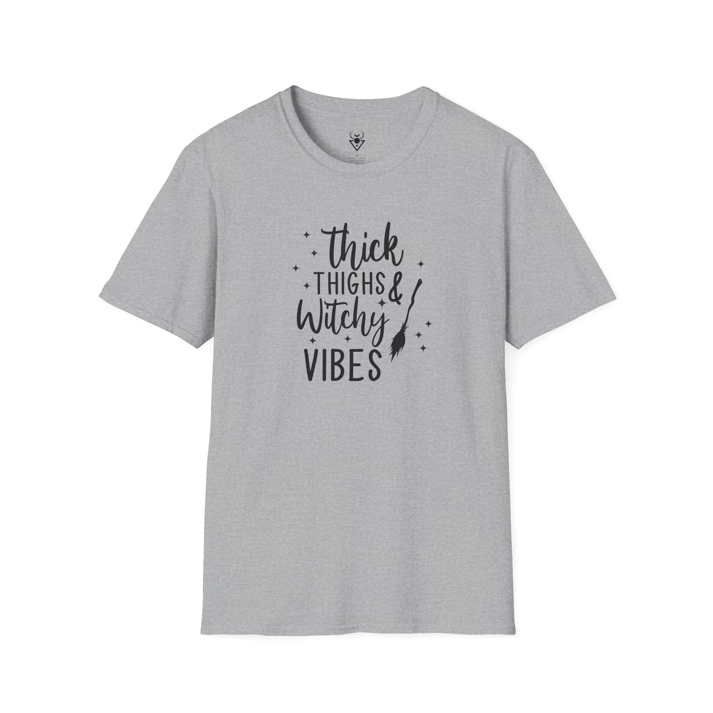 Thick Thighs Witchy Vibes  | Soft Witchy Graphic Tee (Tag-Free)