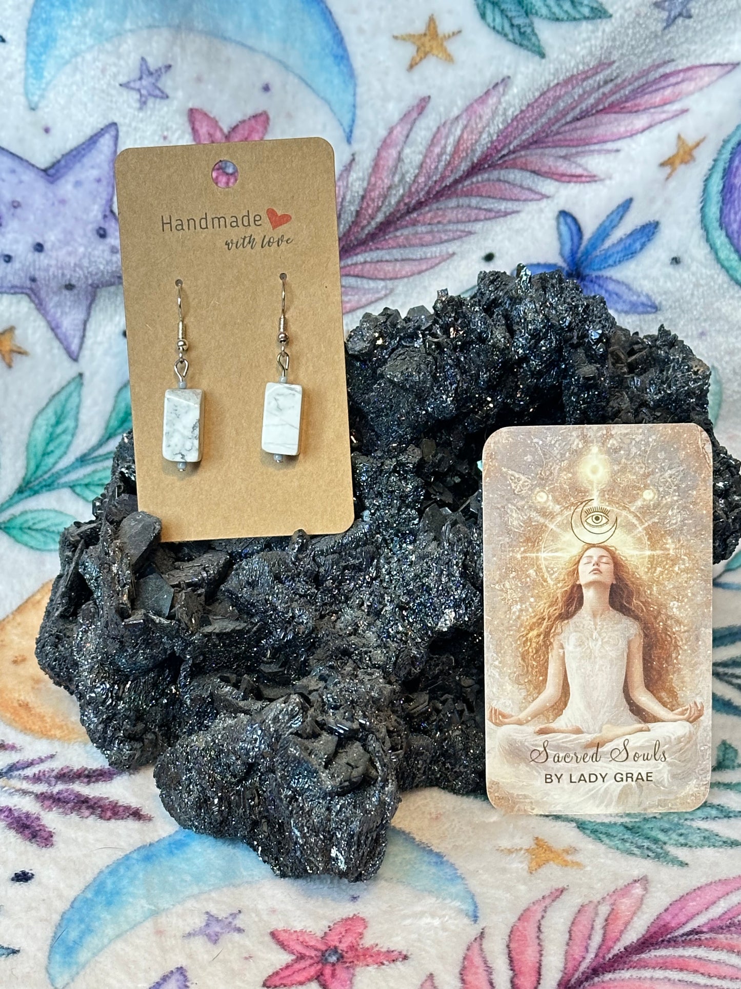 Howlite Drop Earrings