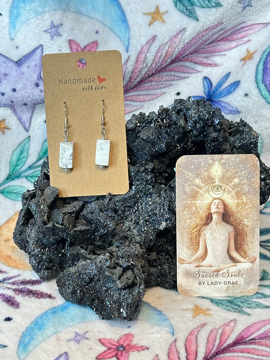 Howlite Drop Earrings