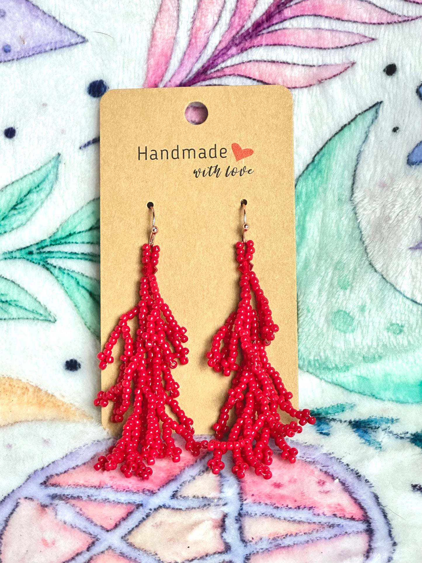 Coral Earrings (Long)