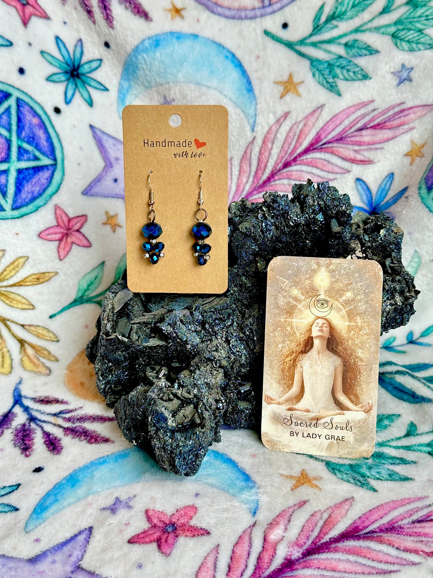 Midnight Sapphire Drop Earrings