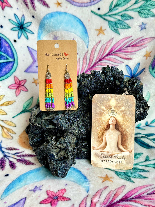 Rainbow Tassel Earrings