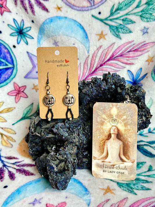 Silver Pumpkin Earrings