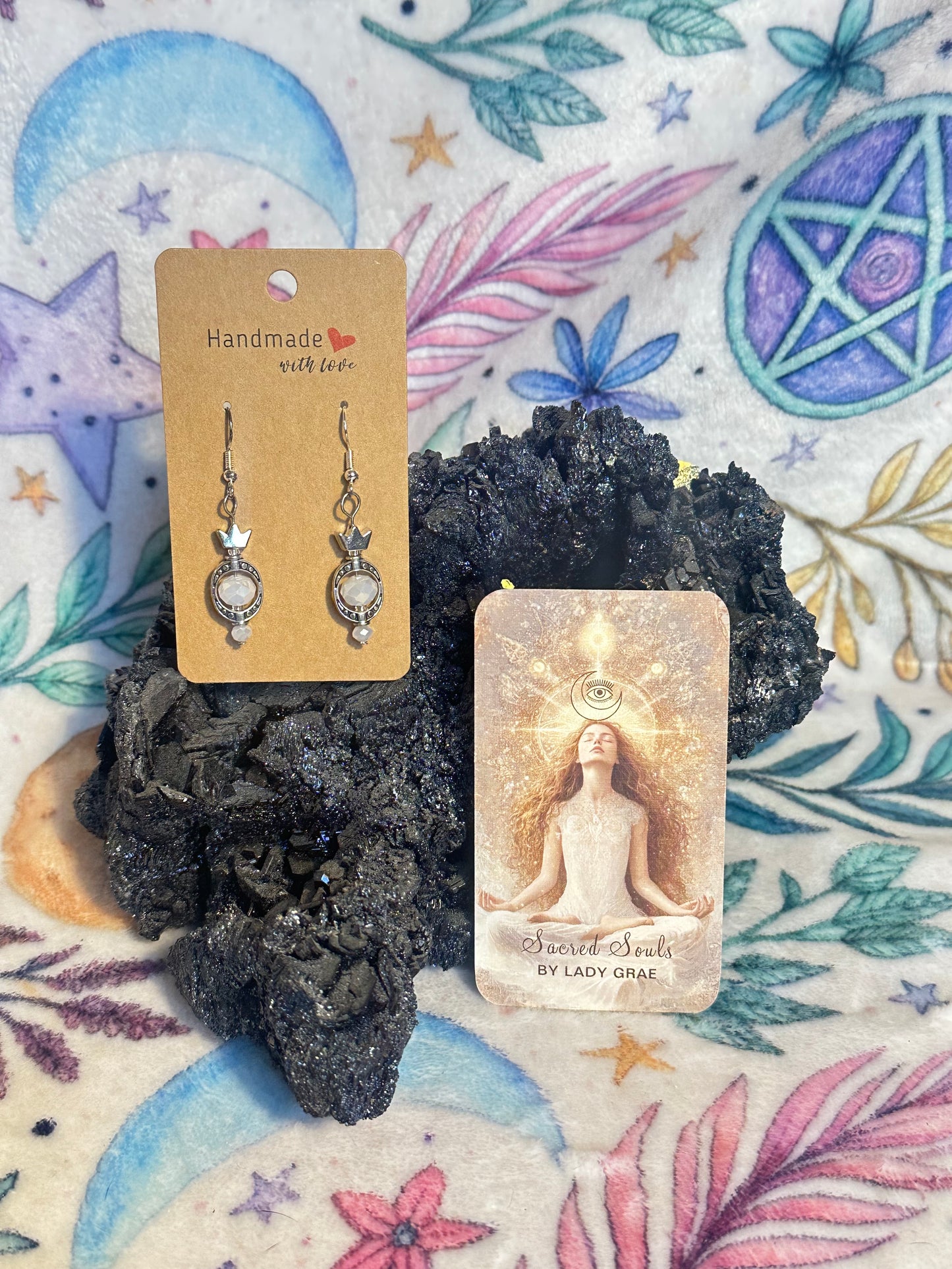 Queenly Crowns Silver Earrings