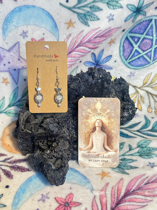 Queenly Crowns Silver Earrings